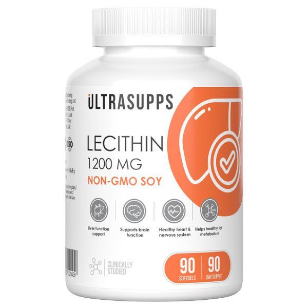 Ultrasupps Lecithin 1200 мг 90 капсул Ultrasupps Lecithin 1200 мг 90 капсул