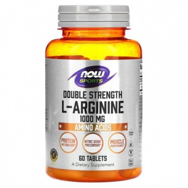 Now Arginine 1000 мг 60 таблеток Аминокислоты