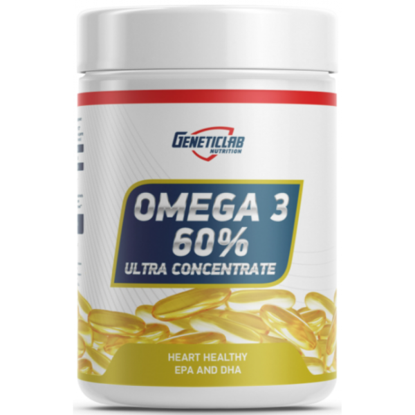 Geneticlab Nutrition Omega-3 PRO Ultra 90 капсул Жирные кислоты Geneticlab Nutrition Omega-3 PRO Ultra 90 капсул Жирные кислоты