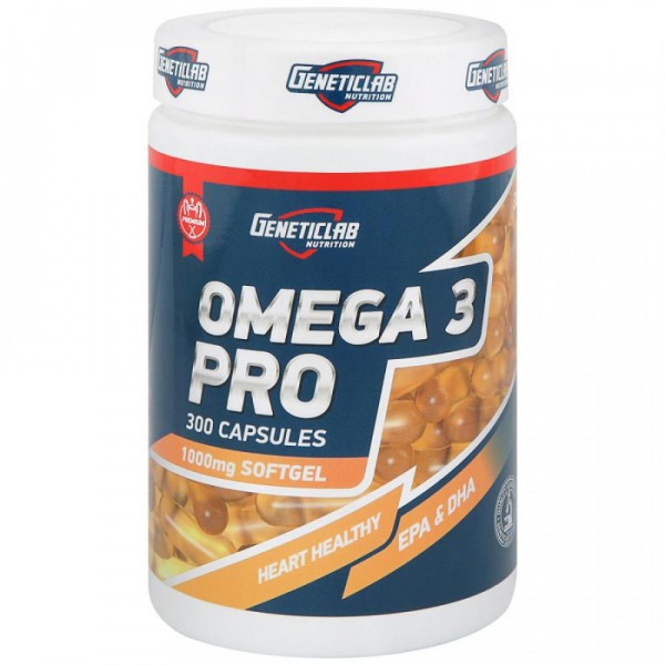 Geneticlab Nutrition Omega-3 PRO 300 капсул Жирные кислоты