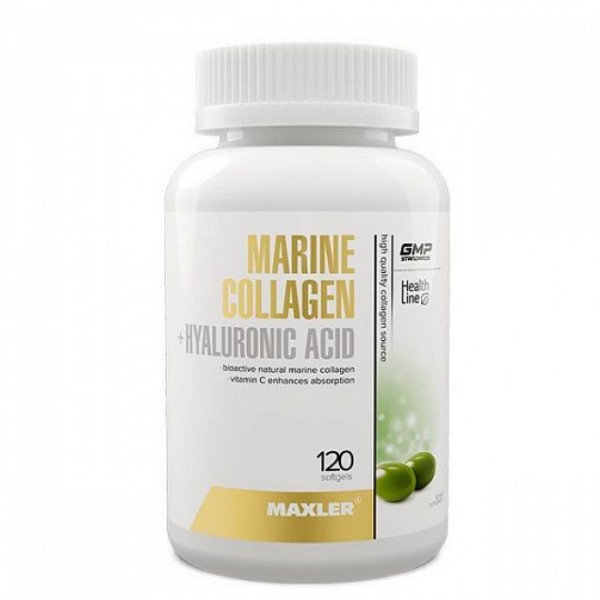 Maxler Marine Collagen Hyaluronic Acid Complex 120 капсул Морской коллаген Maxler Marine Collagen Hyaluronic Acid Complex 120 капсул Морской коллаген